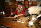 The first arrivals set up a command in the basilica..