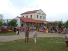 The troops gather to show off their skills with plumbatae and javelins..
