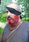 Civilis has dyed his beard red  a sign of trouble to come!