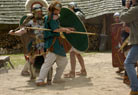 The Romans defend themselves.. 