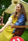 First event in style: Janneke in the dress of a Roman lady for the first time. 