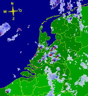 The heavy showers around 15.00, 1 october 2006