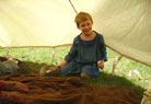 Jeroen also liked to play inside the tent..