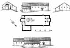 Artist impression of the church, the 1st and 3rd phases.